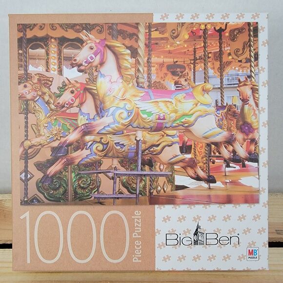 Carousel Horses 1000 Piece Puzzle Big Ben - SEALED - Picture 1 of 3